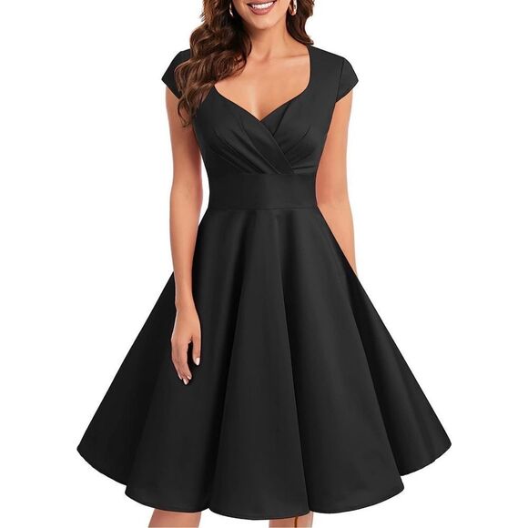 NEW Bbonlinedress 1950s Retro Vintage Cocktail Party Swing Dress M - Picture 1 of 5